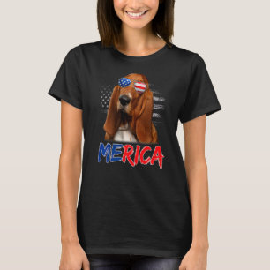 Camiseta Merica Basset Hound Dog Usa Flag Sunvidles 4 de ju