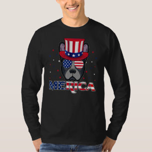 Camiseta Merica Boston Terrier Usa Flag Sunglass 4th Of J