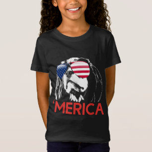 Camiseta Merica Cavalier King Charles Spaniel Bandeira Amer