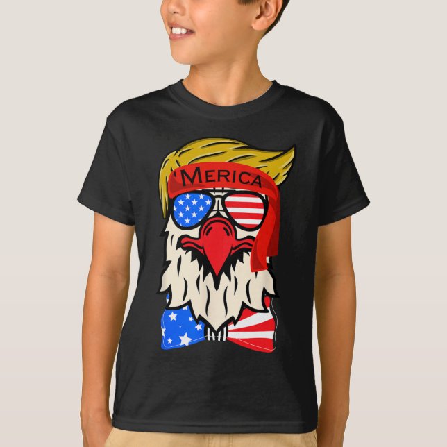 Camiseta Merica Eagle Dia 4 De Julho Dia Da Independência A (Frente)