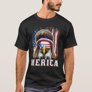 Camiseta Merica Eagle Mullet 4 de julho American Flag Star