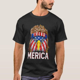 Camiseta Merica Eagle Mullet 4 de julho Homens Mulheres Ame