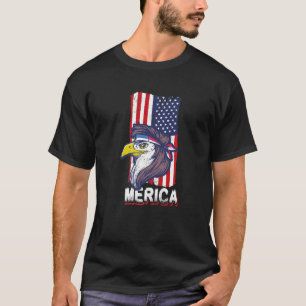 Camiseta Merica Eagle Mullet Independência 4 de julho Amer