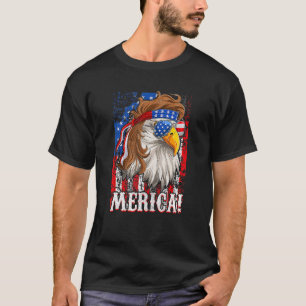 Camiseta Merica Eagle Mullet Retro Usa Bandeira 4 De Julho 