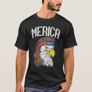 Camiseta Merica Eagle Mullet Shirt 4 De Julho De Redneck Pa
