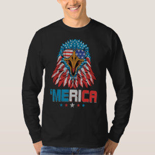 Camiseta Merica Eagle Patriótica Americana Bandeira 4° De J