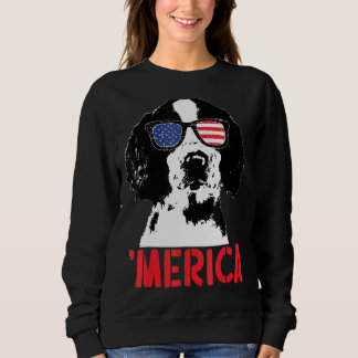 Camiseta Merica Englisth Springer Spaniel American Flag 4º