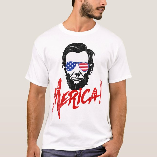 Camiseta Merica Engraçado Eu Amo A América Mens Quarto De J (Frente)