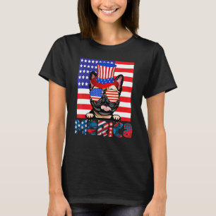 Camiseta Merica French Buldog American Flag 4 De Julho Fr