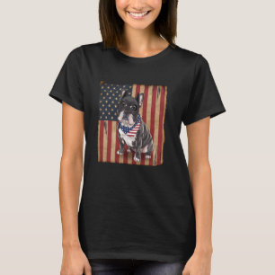 Camiseta Merica French Buldogue Dog American Flag Dog Patri