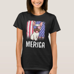 Camiseta Merica French Bulldog Dog Frenchie American Flag 4