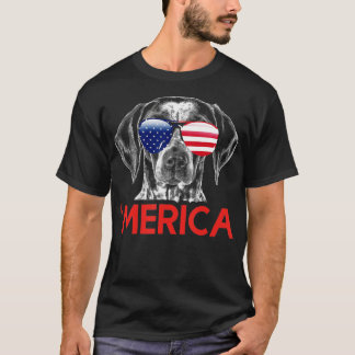 Camiseta Merica German Shorthired Pointer American Flag