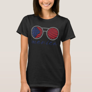 Camiseta Merica Glass American Flag 4 De Julho Usa Patri
