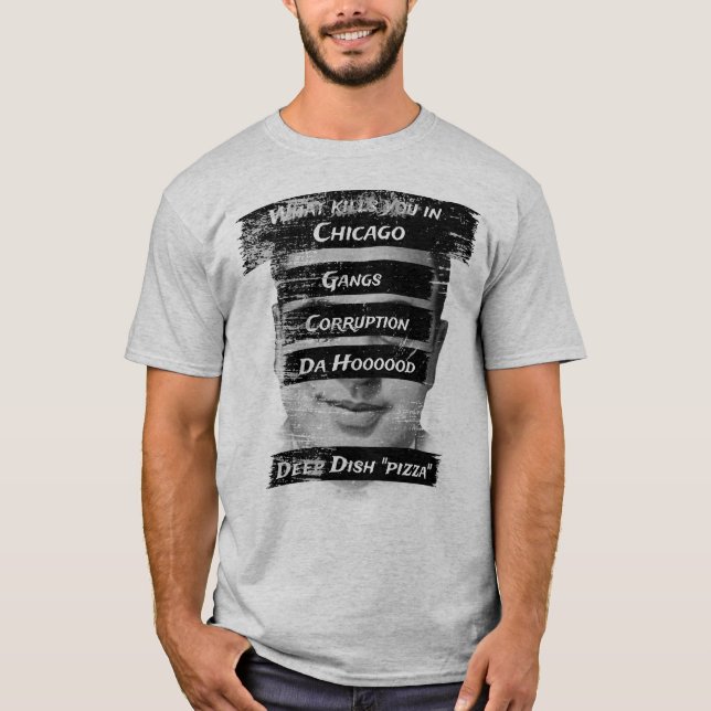 Camiseta Merica Humor America USA Funny Patriotismo Chicago (Frente)