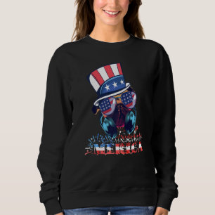 Camiseta Merica Music Dj Pug Dog 4 De Julho Bandeira Americ