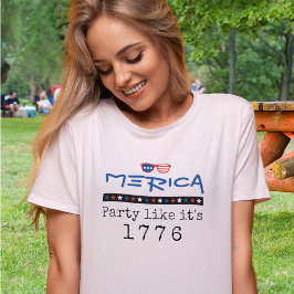 Camiseta Merica Patriotic 4 de julho de 1776
