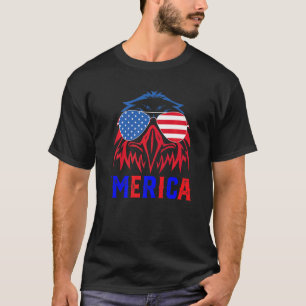 Camiseta Merica Patriótica Águia 4 De Julho Meninas Vêm