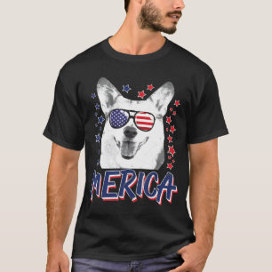 Camiseta Merica Pembroke Welsh Corgi Dog 4 De Julho Dos Eua