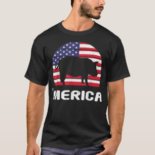 Camiseta Merica Pig American Flag USA Patriotic Independent