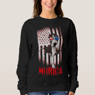 Camiseta Merica Pitbull Dog U Bandeira Americana 4 De Julho