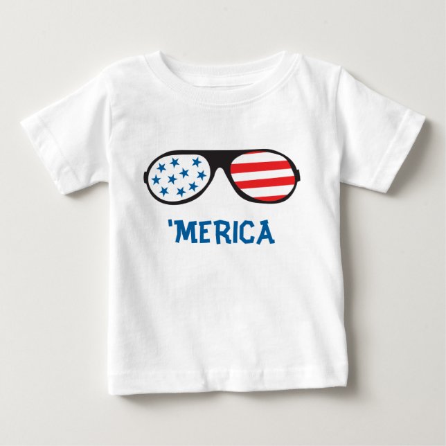 Camiseta Merica Retro Sunglass (Frente)