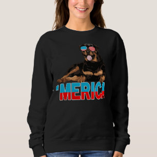 Camiseta Merica Rottweiler American Flag Sunvidles 4º
