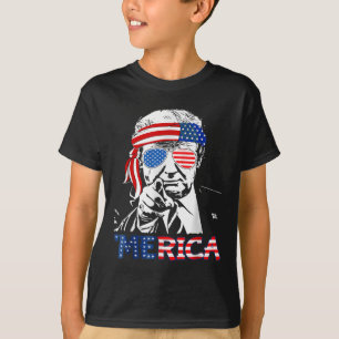 Camiseta Merica Shirt Happy 4 De Julho Merica Trump