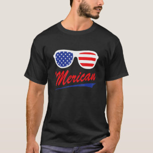 Camiseta Merica Sunglass Patriótico Quarto De Julho