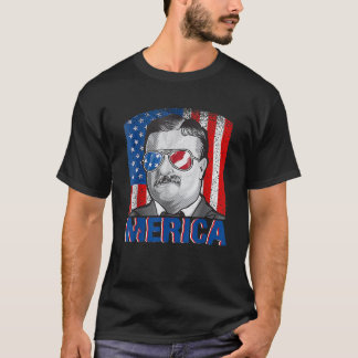 Camiseta Merica Ursinho Roosevelt 4 de julho América Flag P