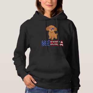 Camiseta Merica Usa Flag Poodle Dog Sunglass Patriotic 4t