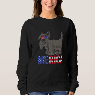 Camiseta Merica Usa Flag Scottish Terrier Dog Sunglass 4t