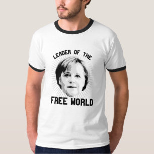 Camiseta Merkel é o líder do mundo livre - - -
