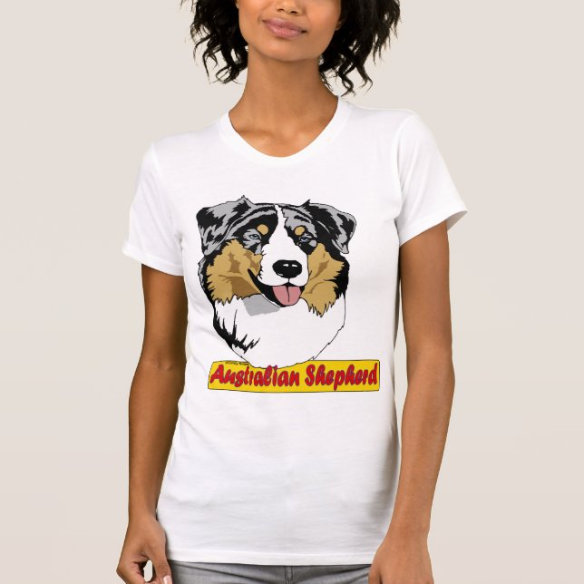 Camiseta Merle australiano do azul do pastor (Frente)