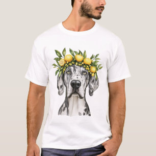 Camiseta Merle Great Dane Dog Lemon Crown
