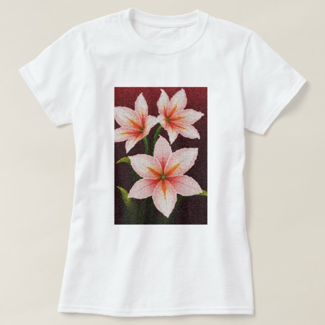Camiseta Merlot Radiance Lily (Frente do Design)