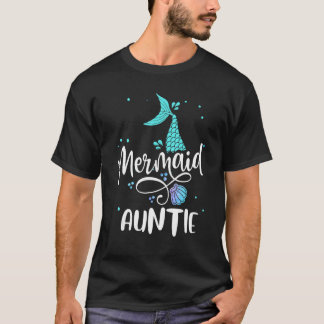 Camiseta Mermaid Auntie  Aunt Women Family Matching Party S