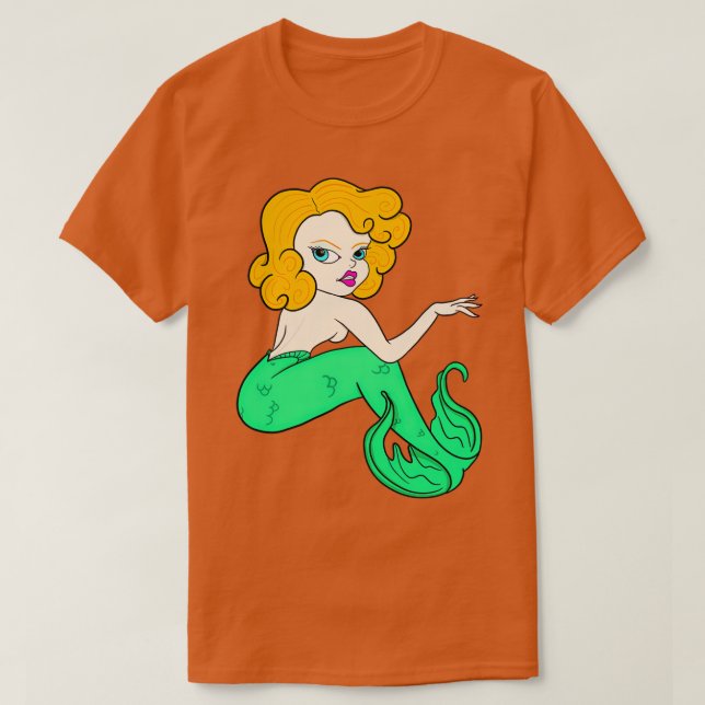 Camiseta Mermaid bonita (Frente do Design)