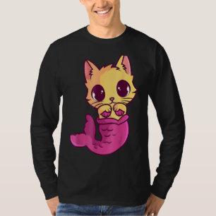 Camiseta Mermaid Cat Lover Proprietário Purrmaid Fish Kitte