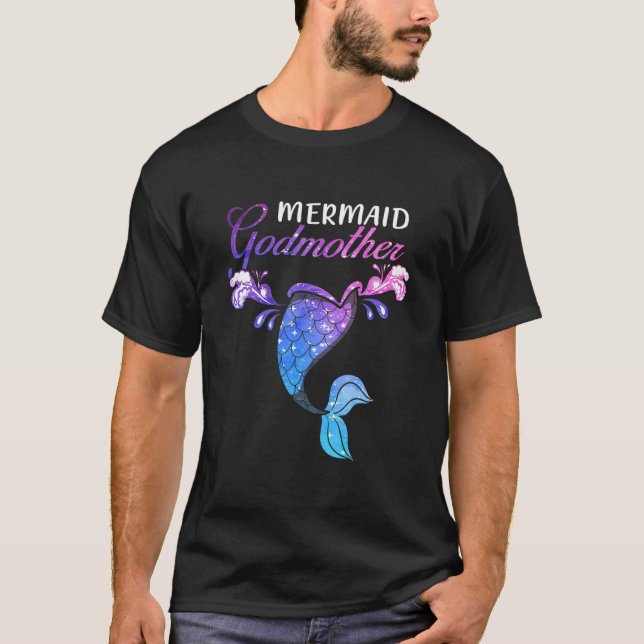 Camiseta Mermaid Godmother Mermaid Birthday Party Mother's  (Frente)
