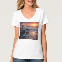 Camiseta Mermaid in the sunrise - The Sea calls to me -