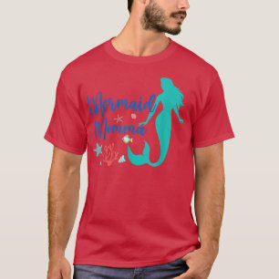 Camiseta Mermaid Mãe Aniversário Meninas Família Tema Mágic