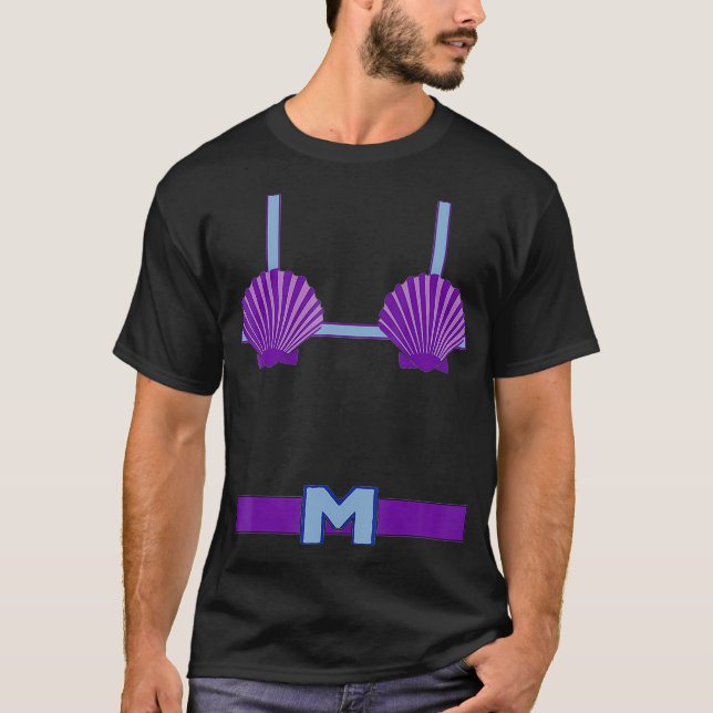 Camiseta Mermaid Man Costume Shell Bikini (Frente)
