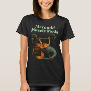 Camiseta Mermaid Muscle Mode - Treino de Academia 