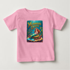 Camiseta Mermaid Queen Baby Girl Adorável Ocean Princess