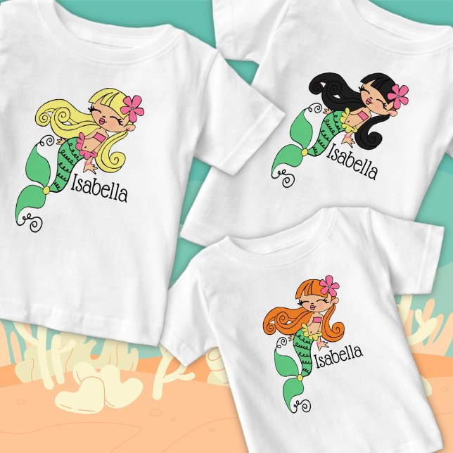 Camiseta Mermaid Redhead (Criador carregado)