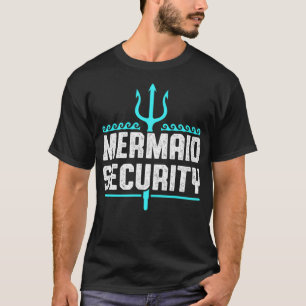 Camiseta Mermaid Security Funny Nadando Presente Merman Mai