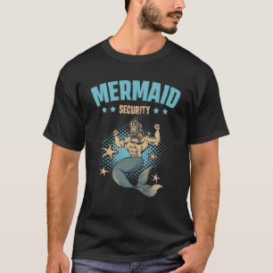 Camiseta Mermaid Security - Merman Mermaid Party Natação