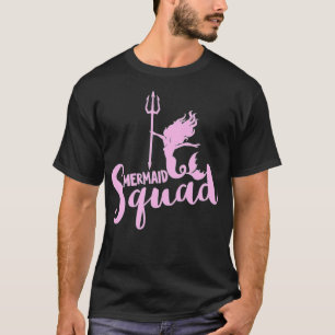 Camiseta Mermaid Squad Mermaid Team Presume africano