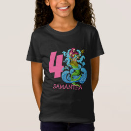 Camiseta Mermaid Warrior 4º aniversário T Shirt