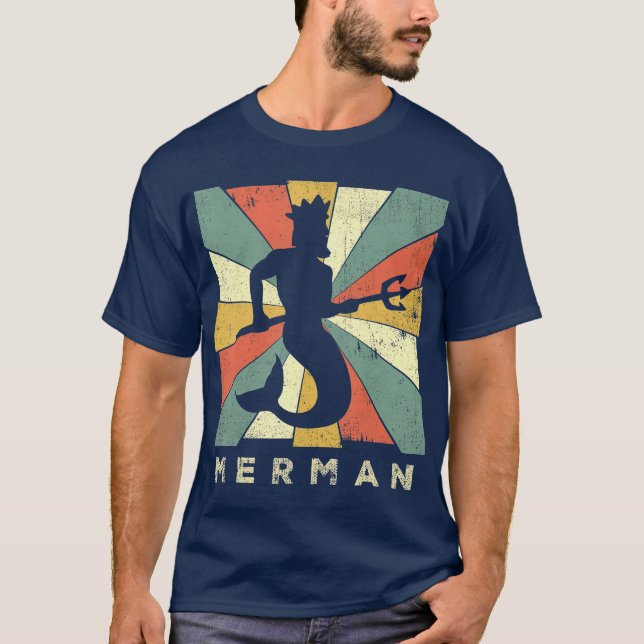 Camiseta Merman Lover Vintage Estilo Retroativo (Frente)